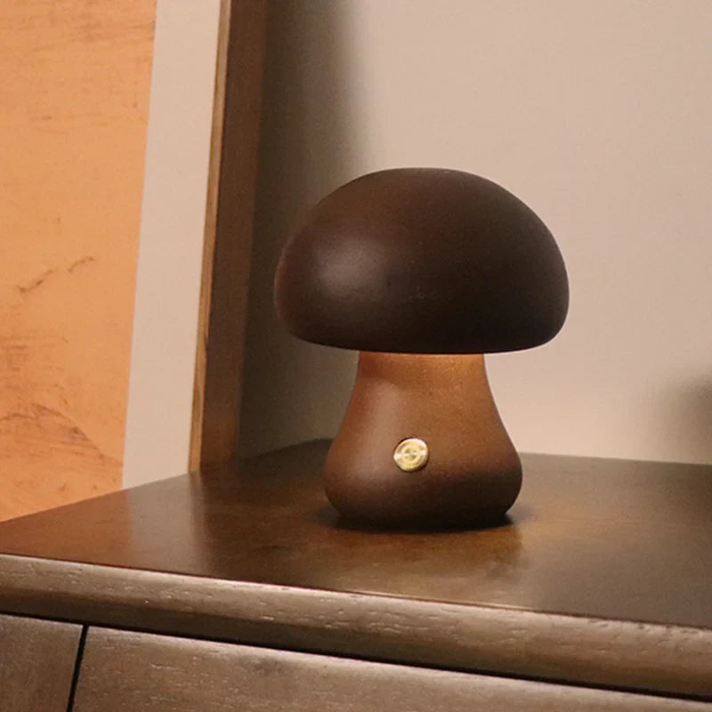 MushLume | Mystieke houten paddestoel lamp