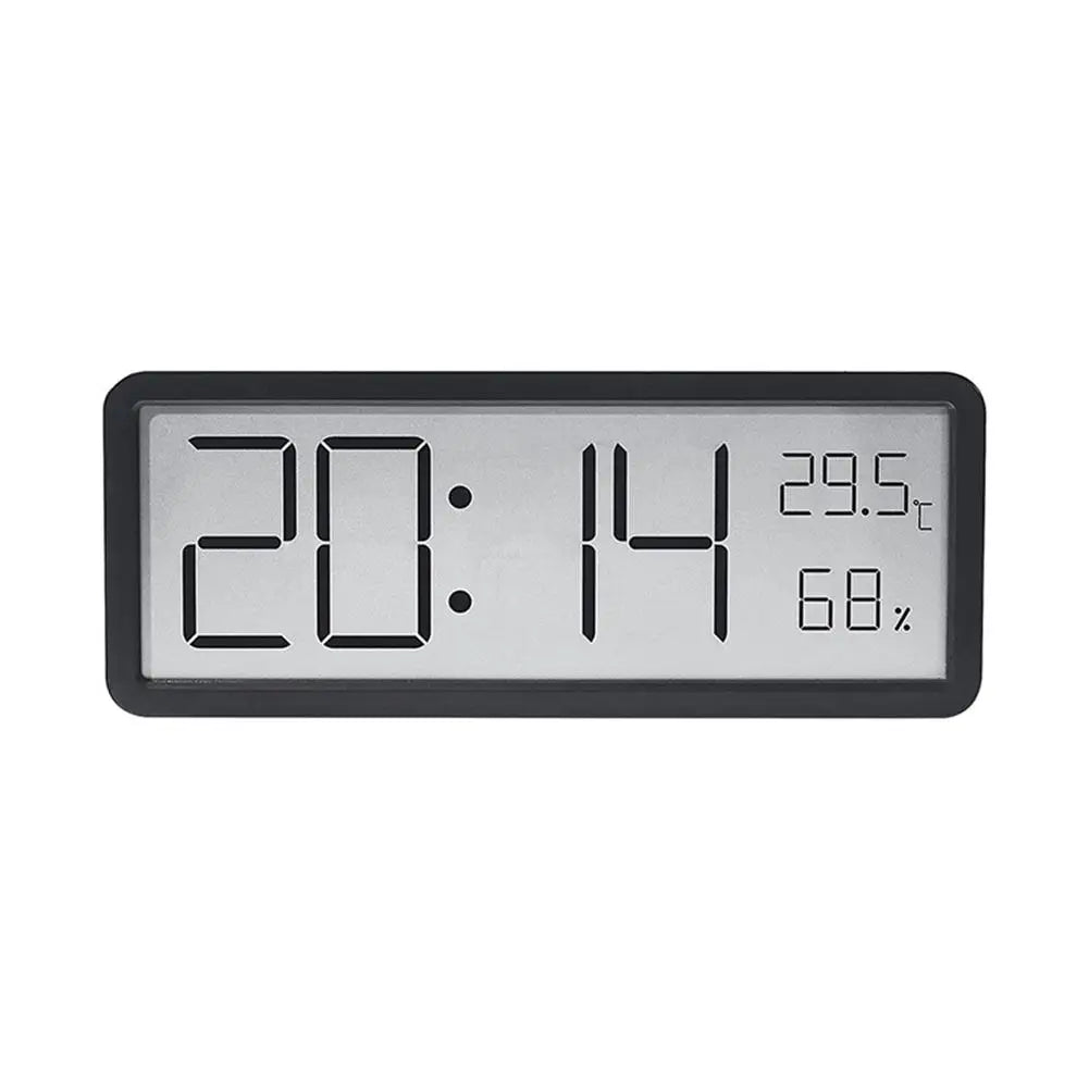 TimeVibe | Large Digital Wall Clock with LED Display, Temperature & Humidity Sensor – Modern Clock