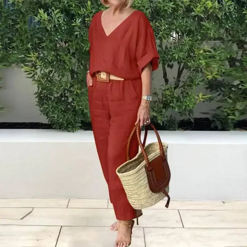 Kalina | Tweedelige lentecollectie voor dames – Casual bijpassende outfit met relaxte pasvorm