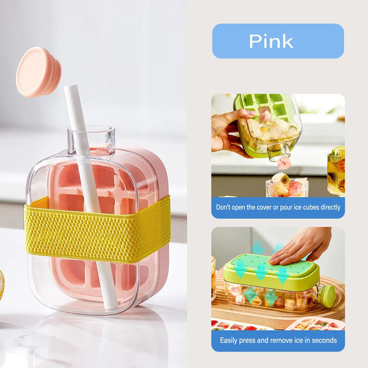 IceBurst | One-press ijsmachine fles - Instant ijs, draagbaar, BPA-vrij, lekvrij ontwerp