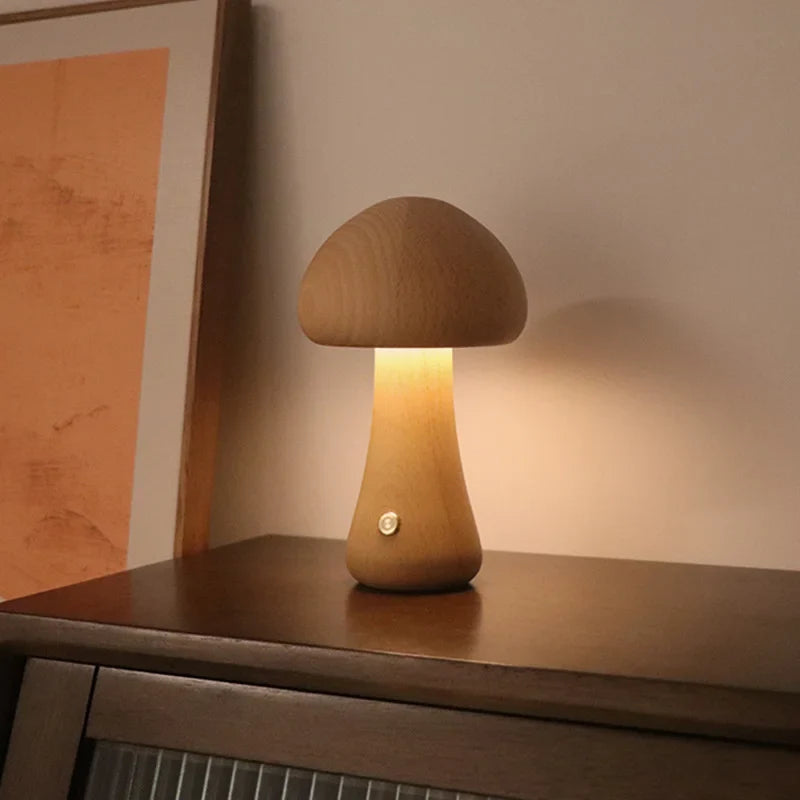 MushLume | Mystieke houten paddestoel lamp