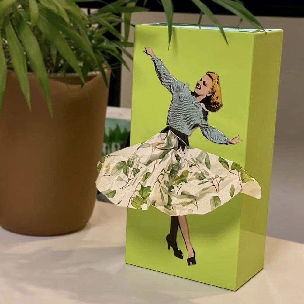 GraceBox | Vliegende Rok tissuebox - Decoratieve tissuehouder
