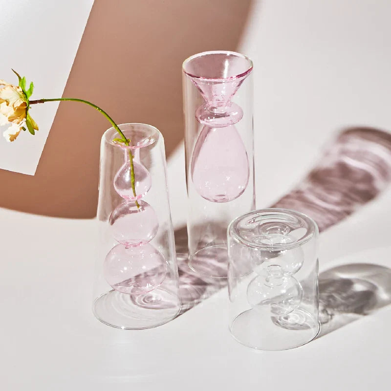 GlassBloom | Scandinavische Artistieke Kleurrijke Glazen Vaas