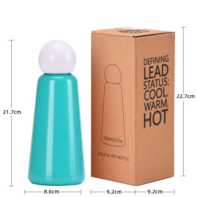 SipPop | 500ml thermosfles - 304 roestvrij staal, lekvrij, vacuüm geïsoleerd, 2-kleurige pastelkleur