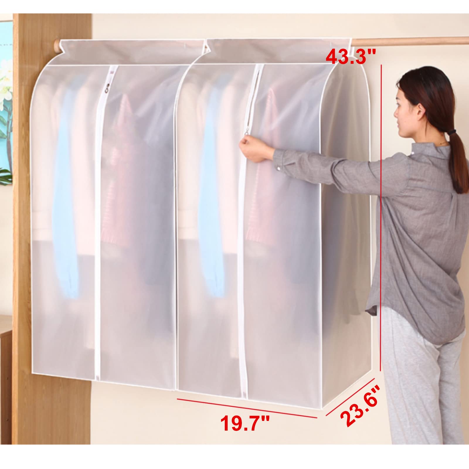 ClosetCocoon | Stofdichte kledinghoes - Ademende garderobe-organiser, Transparant & Opvouwbaar