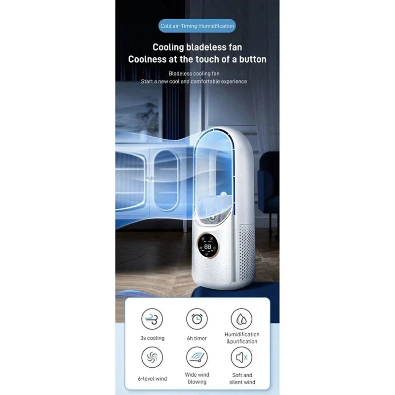 Breezio | Bladloze USB-ventilator - Draagbare Bureau Koelventilator
