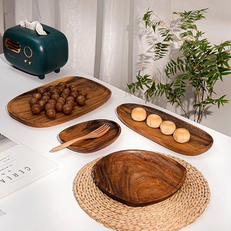 OakWare | Houten Borden – Eco-vriendelijk, Handgemaakte Wildwood Tafelware voor Serveren & Decoratie