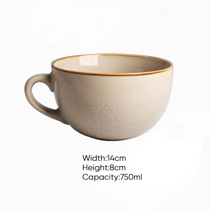 MajestiCup | Elegante keramische mok, hoge capaciteit, kleurrijk ontwerp