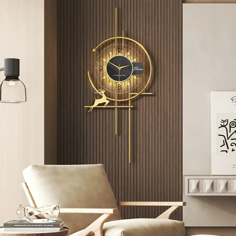 GlimmerClock | Artistiek elegante klok met gouden touch