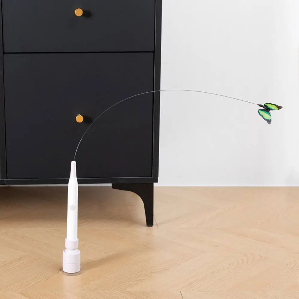 PureWing | Interactief dansend vlinderspeeltje – batterijgevoede fladderende vleugels, leuk speelgoed voor katten