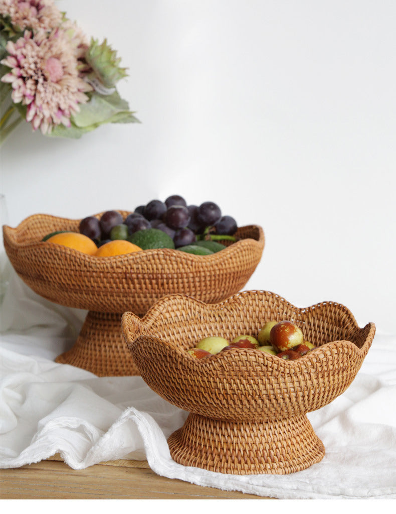 BohoBowl | Rustiek Rotan Fruitmanden Decoratieve Opbergkommen