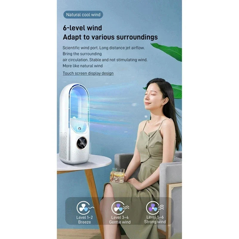 Breezio | Bladloze USB-ventilator - Draagbare Bureau Koelventilator
