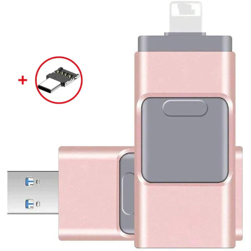 SmartPort | 4-in-1 USB-stick met OTG, opslag voor telefoon en pc, uitbreidbaar geheugen voor Android en iPhone