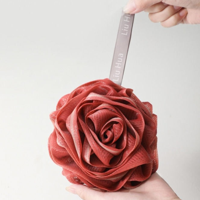 RoseBliss | Japanse rozenbadspons – zachte exfoliërende douchespons voor milde huidverzorging