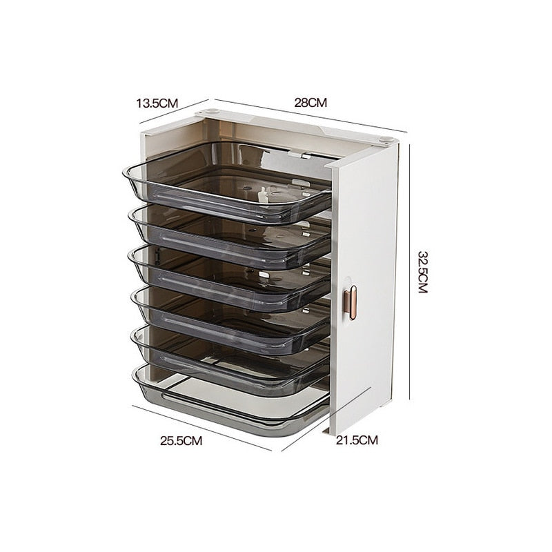 DishVault | 6-laags stapelbaar bordenrek – Compacte keukenorganizer voor serviesgoed