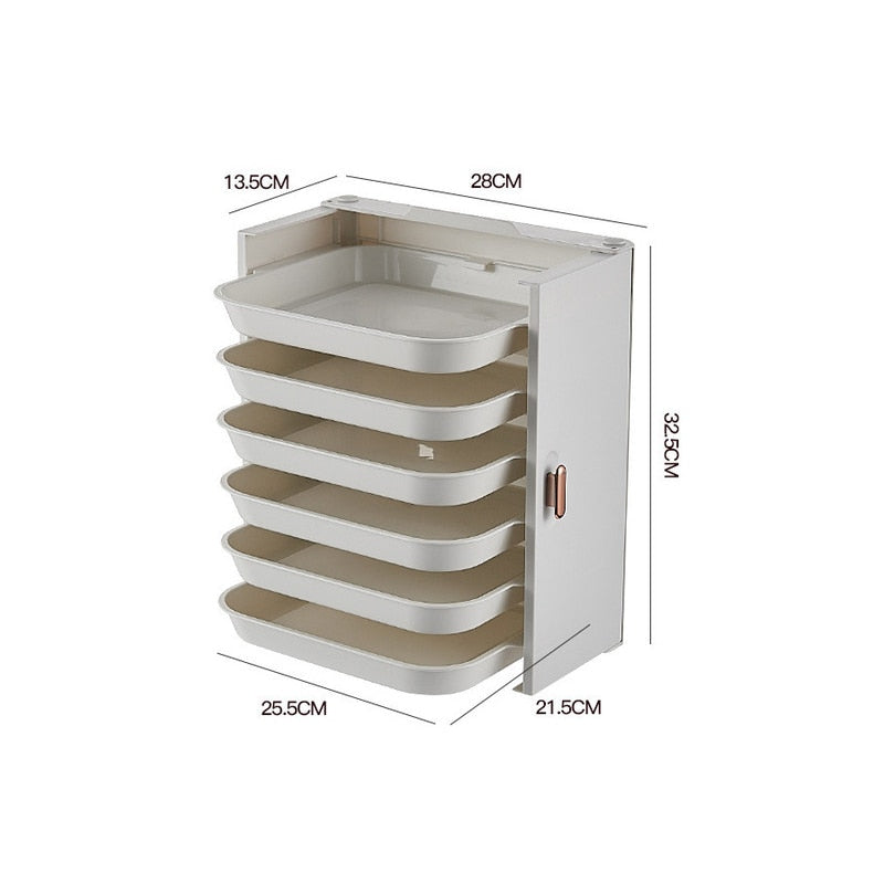 DishVault | 6-laags stapelbaar bordenrek – Compacte keukenorganizer voor serviesgoed