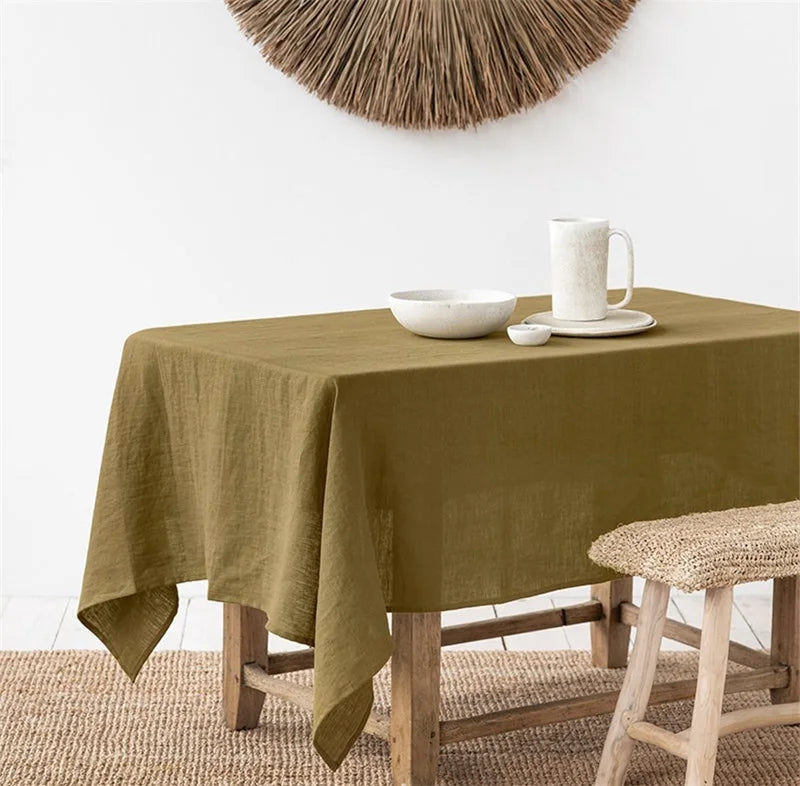 SoftDrape | Linnen tafelkleed – Wasbare stof die stofwerend is, decoratie voor eetkamer en keuken
