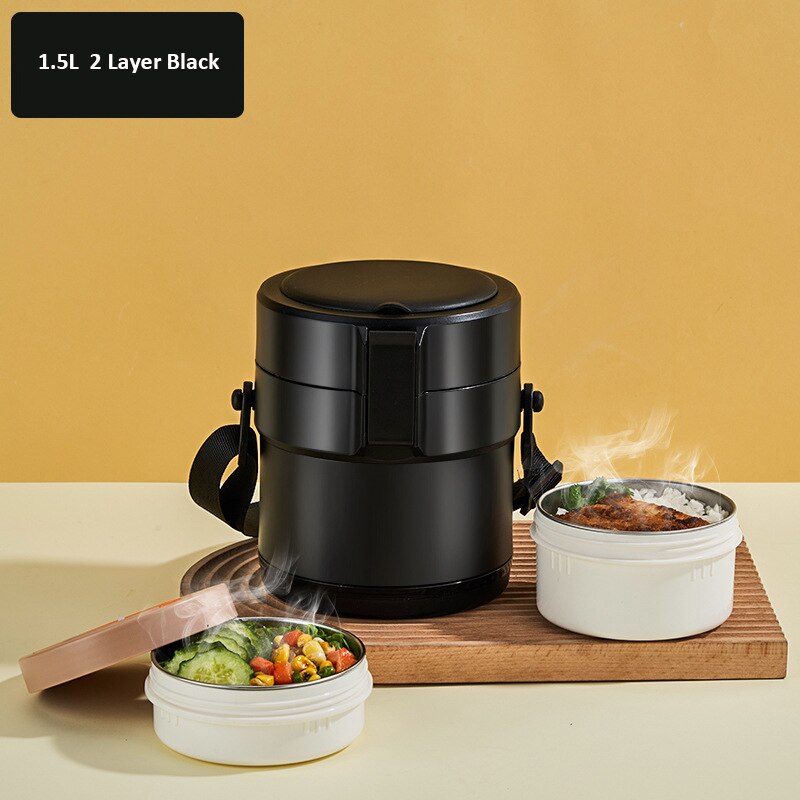 EcoBite | Roestvrijstalen lunchbox – Lekvrije, draagbare maaltijdcontainer
