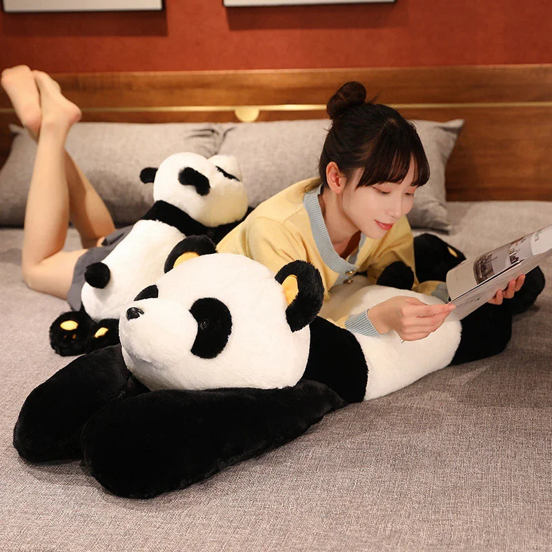 SnugPanda | Giant Lazy Panda Plush Toy – Zachte, knuffelbare knuffel voor kinderen, extra grote pluche panda