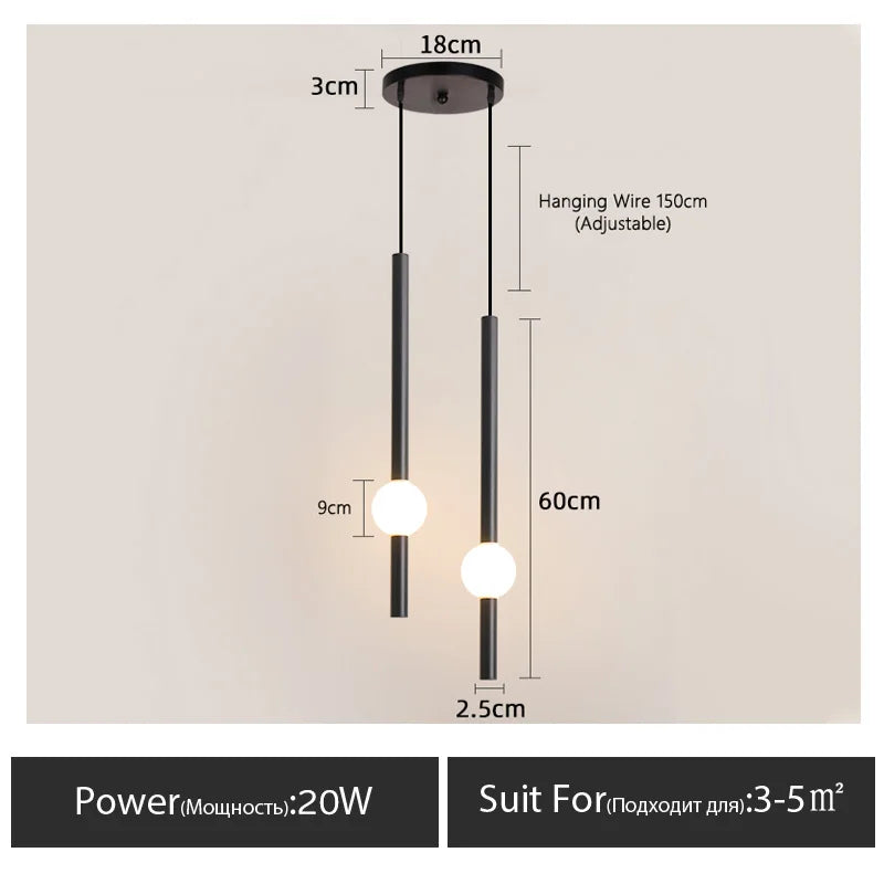 LineaLux | Moderne LED Bar Hanglamp - Minimalistisch Goud & Zwart Hanglamp