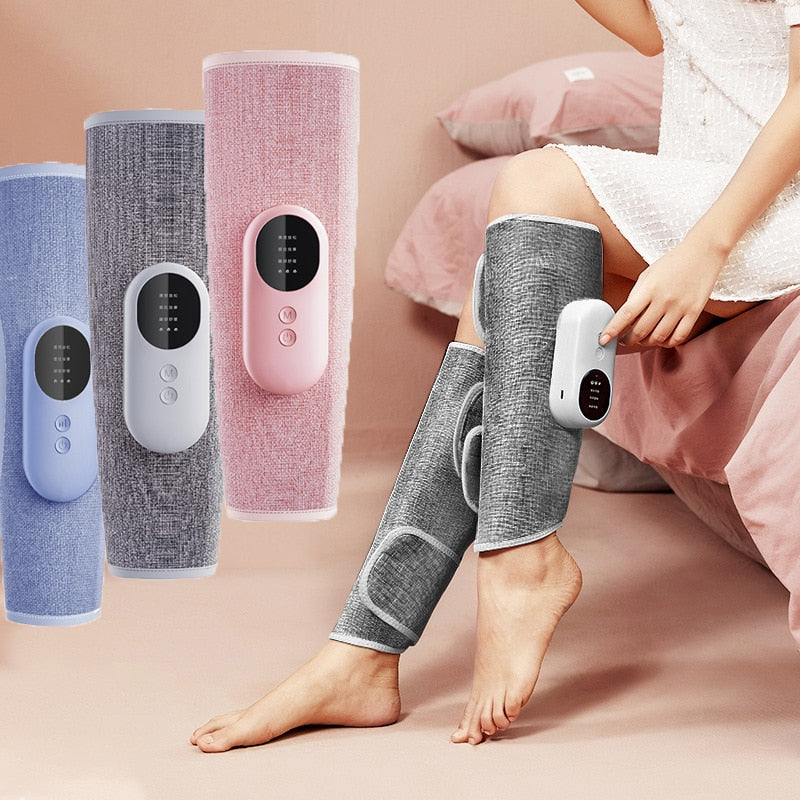 RelaxPod | Draagbare draadloze luchtcompressie-beenmassageapparaat – Trillingsbehandeling voor kuiten