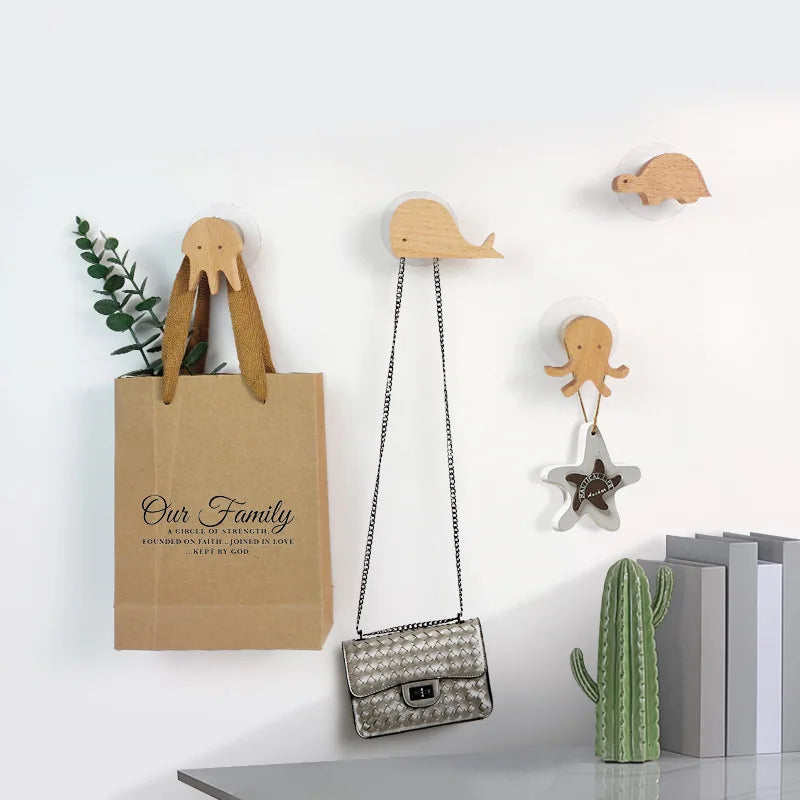 TundraHook | Wandhaak Scandinavische Houten Dieren - Kapstokhaak & Hoedhaak in Rustieke Stijl