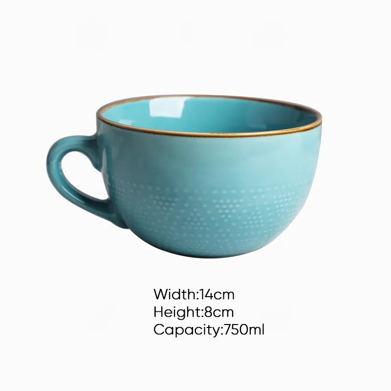 MajestiCup | Elegante keramische mok, hoge capaciteit, kleurrijk ontwerp