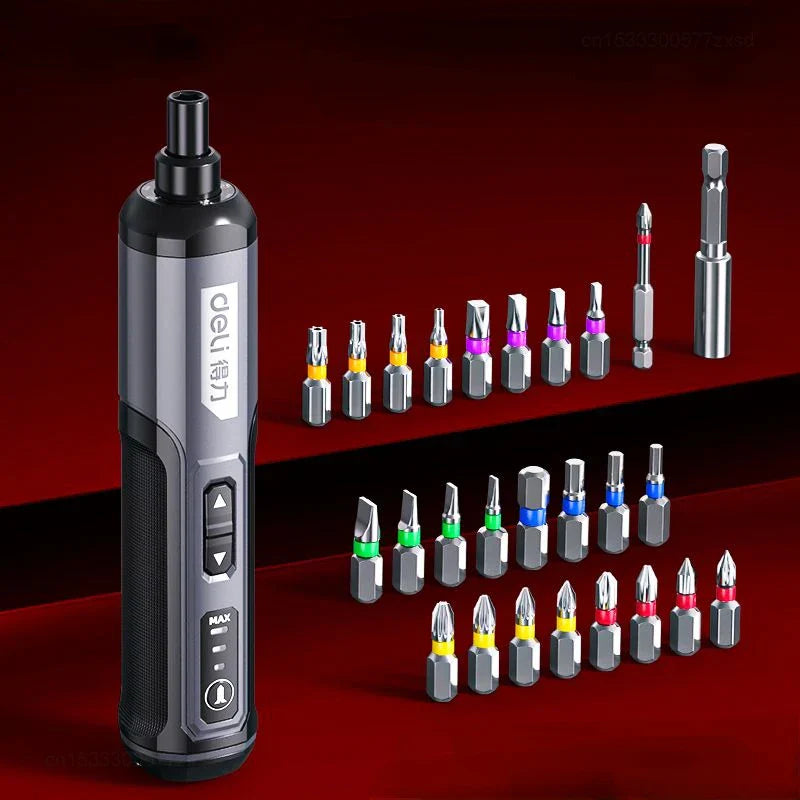 TorquePro | Mini Draadloze Elektrische Schroevendraaier & Boor Set, Oplaadbaar, Multi-Bit Gereedschap voor Thuis & Doe-Het-Zelf Projecten