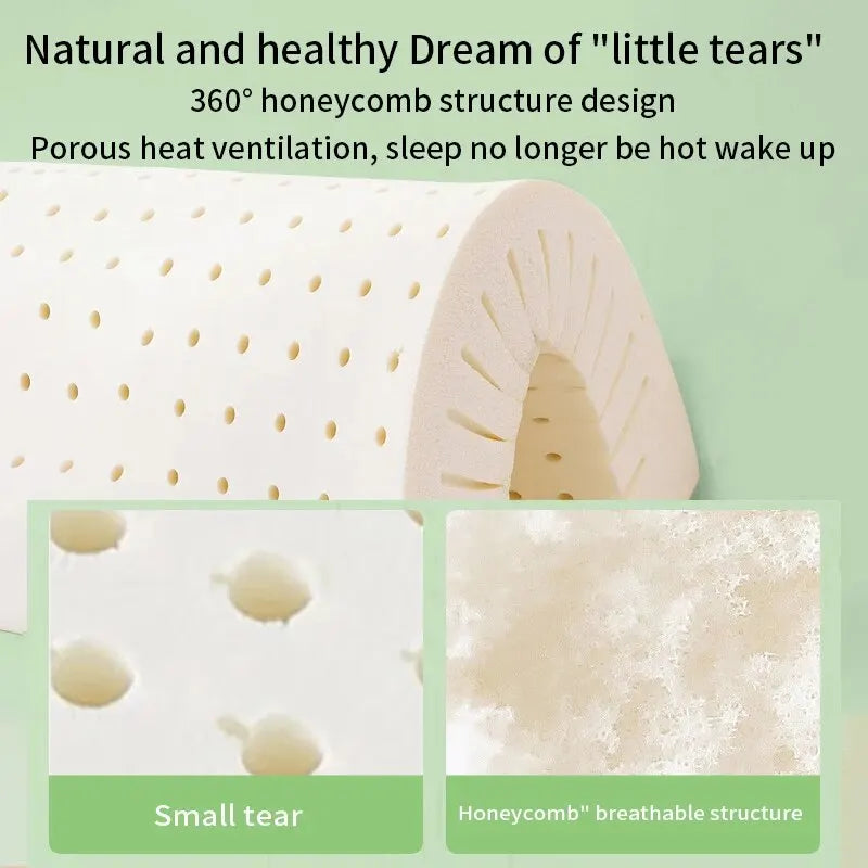 BreathePillow | Hypoallergeen ergonomisch kussen van natuurlijk latex – Ademend, dubbele hoogte