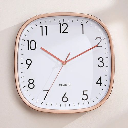 Chronix | Eenvoudige vierkante wandklok voor slaapkamer en woonkamer, moderne wanddecoratie
