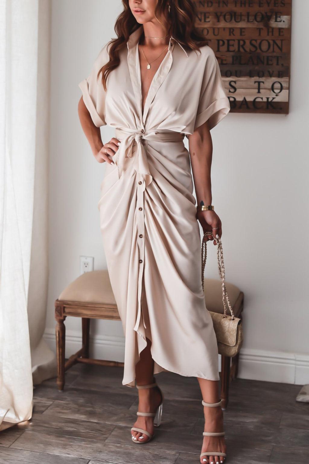 Haliara |Dames Luxe Maxi Wikkeljurk – Elegante Zwierige Wikkeljurk