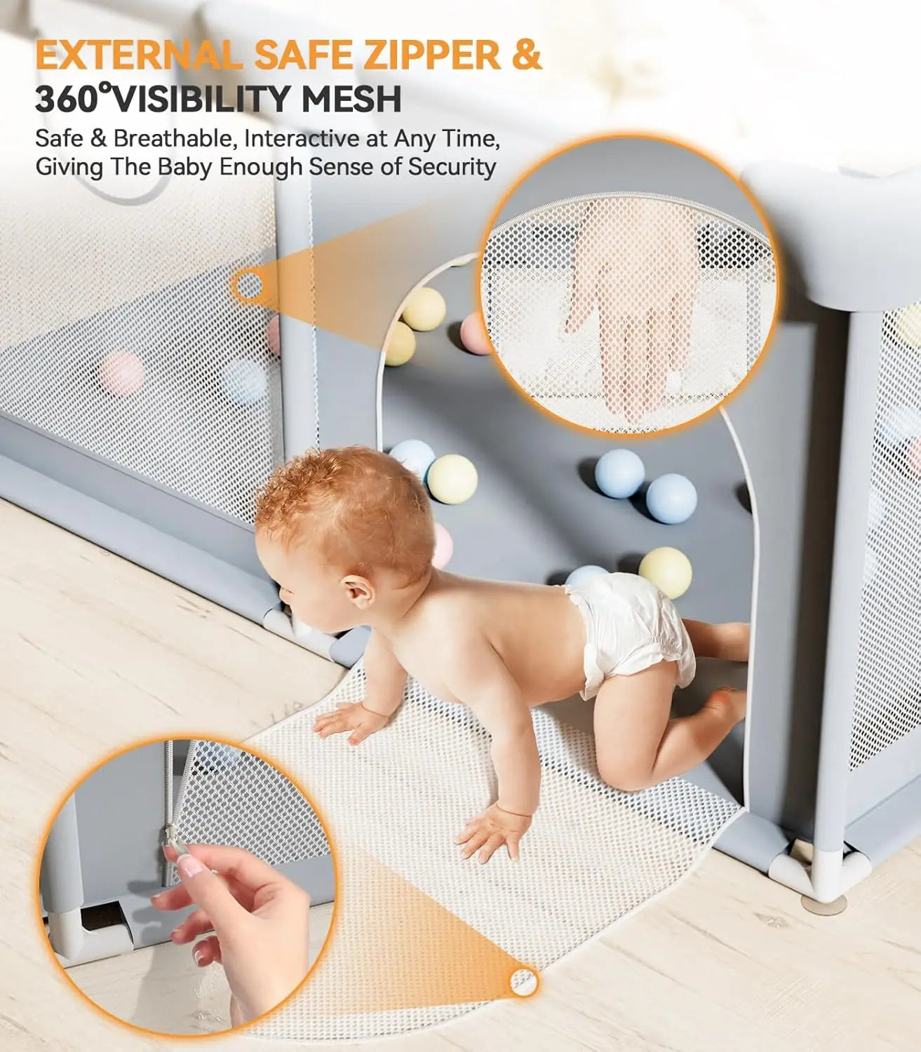 KiddoSpace | Grote box voor baby's en peuters – Veilige speelruimte voor binnen en buiten met zachte panelen