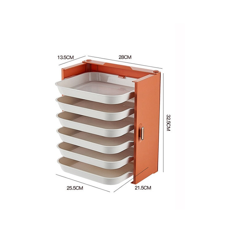 DishVault | 6-laags stapelbaar bordenrek – Compacte keukenorganizer voor serviesgoed