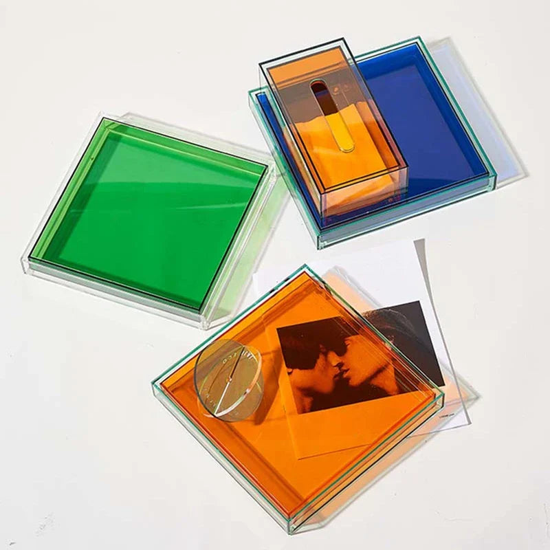 NeonTray | Acryl accessoirebakje – Levendige neon decoratieve organizer voor sieraden, sleutels en moderne Woondecoratie