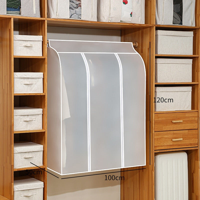 ClosetCocoon | Stofdichte kledinghoes - Ademende garderobe-organiser, Transparant & Opvouwbaar