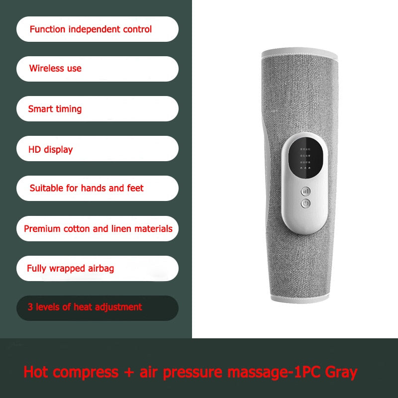RelaxPod | Draagbare draadloze luchtcompressie-beenmassageapparaat – Trillingsbehandeling voor kuiten