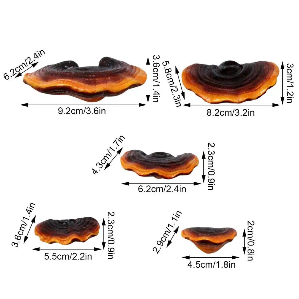 MysticSpore | Fee Donkere Paddestoel Decor - Betoverend Fantasie Paddestoel Beeldje voor Huis en Tuindecoratie