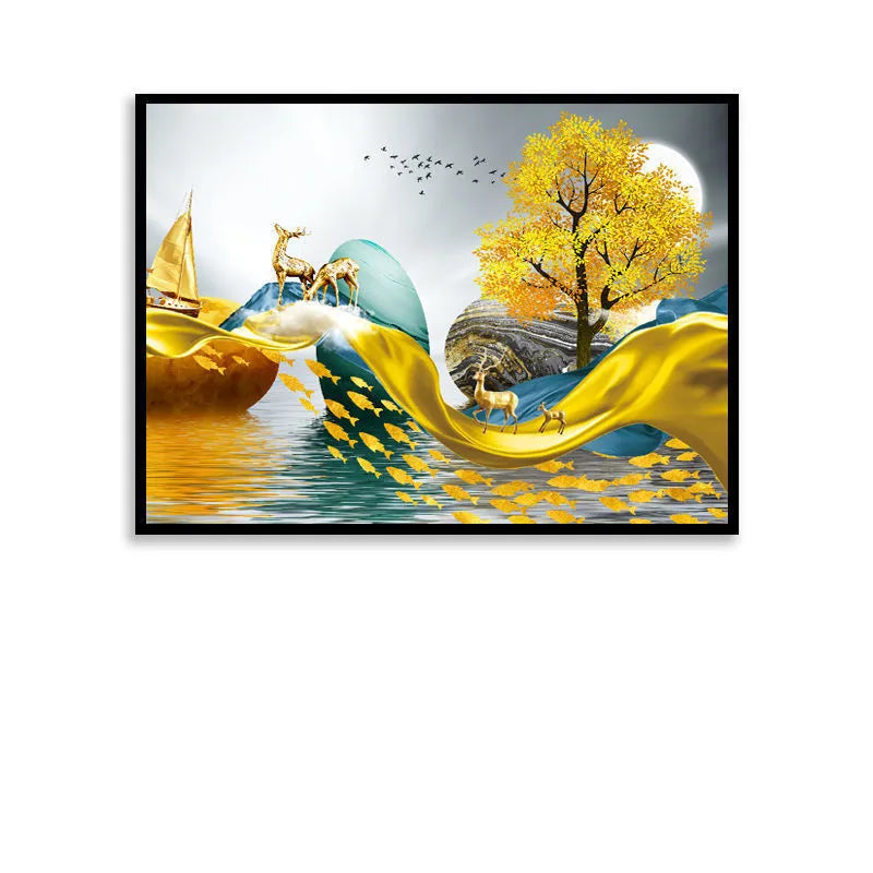 WallMuse | Decoratieve canvas afdekking voor elektriciteitskast – Kunstzinnig wandpaneel, verborgen schakelaar