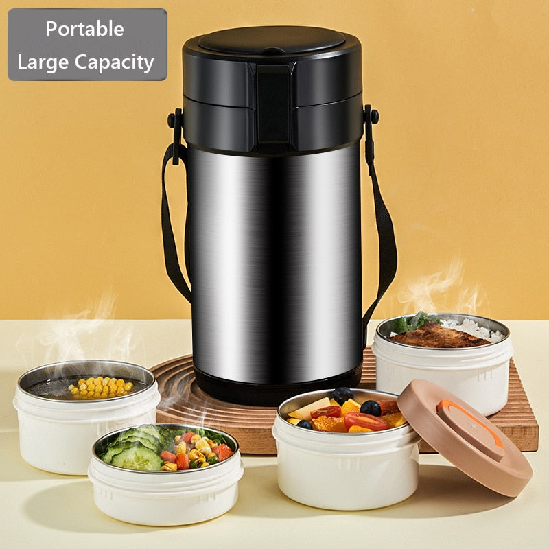 EcoBite | Roestvrijstalen lunchbox – Lekvrije, draagbare maaltijdcontainer