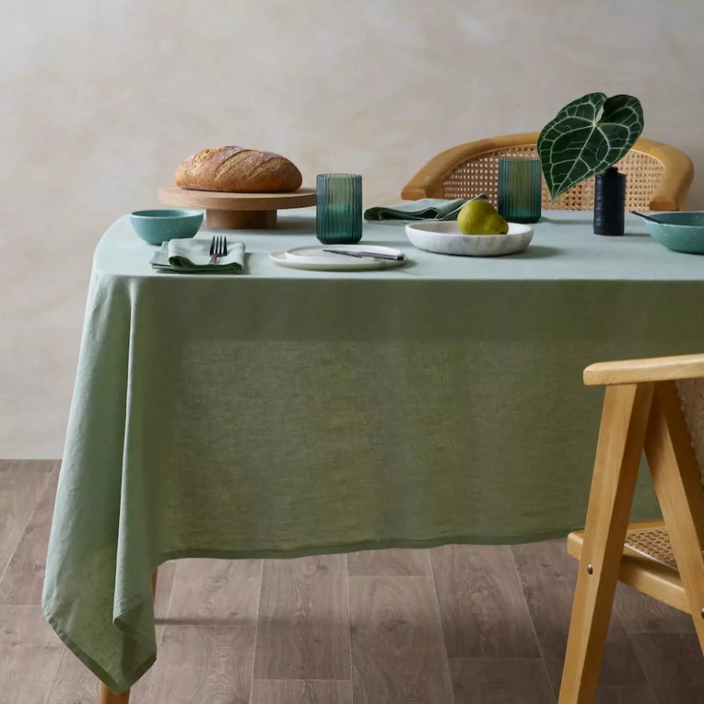 SoftDrape | Linnen tafelkleed – Wasbare stof die stofwerend is, decoratie voor eetkamer en keuken