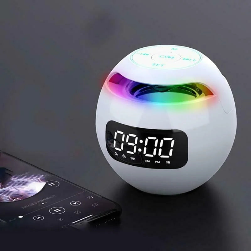 GlowBeats | Digitale LED-wekker met Bluetooth-luidspreker, kleurveranderend nachtlampje, 5 W geluid