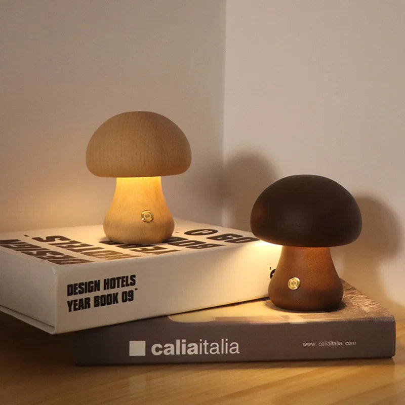 MushLume | Mystieke houten paddestoel lamp