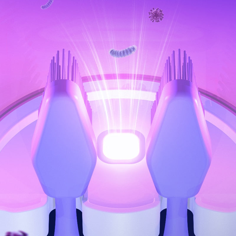 SterilHold | UV Tandenborstel Sanitizer Houder - Badkamer Organisator met UV Sterilisatie, Automatische Desinfectie & Antibacteriële Bescherming