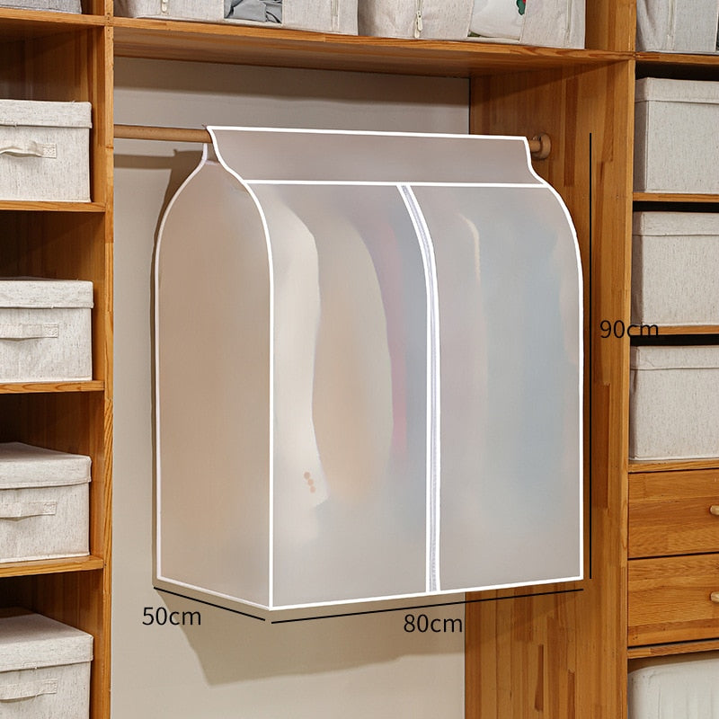 ClosetCocoon | Stofdichte kledinghoes - Ademende garderobe-organiser, Transparant & Opvouwbaar