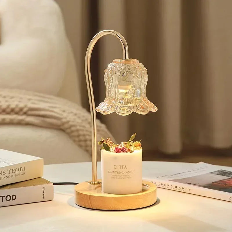 LumiFlora | Bloemvormige kaarsenwarmer - Elegant ontwerp, warm licht, woningdecoratie