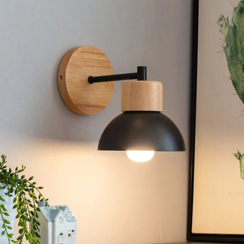 TimberRay | Scandinavische houten wandlamp - Rustieke woningverlichting, stijlvolle wandlamp