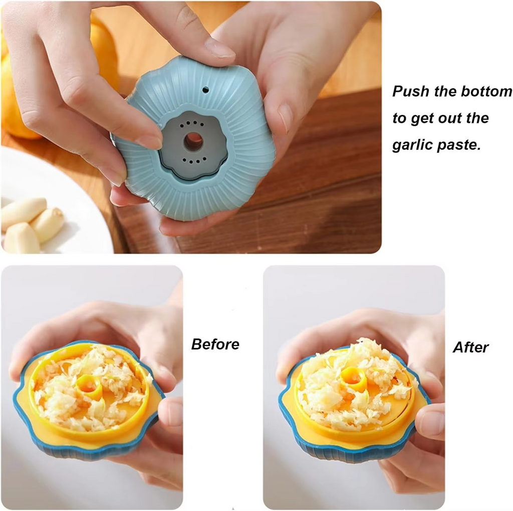 CloveCrush | Easy-Twist Knoflookpers - Voedsel-kwaliteit Plastic Knoflook Kruidnagel Vormige Breker & Snijder