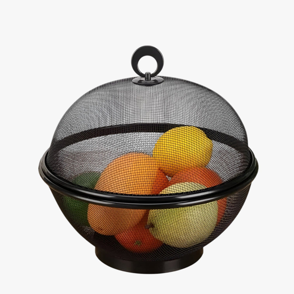 Fruvella | Fruitkom – roestvrij staal, groot, met deksel, houdt fruit vers en veilig