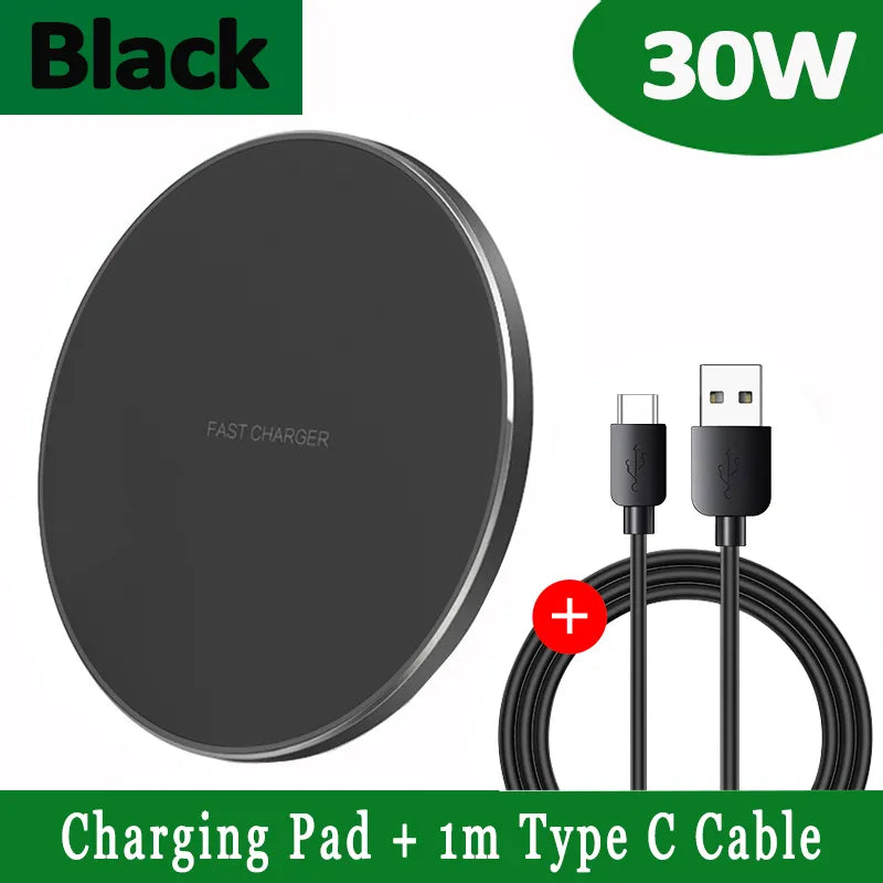 AmpPad | 30 W draadloze snellader – USB-C-laadstation