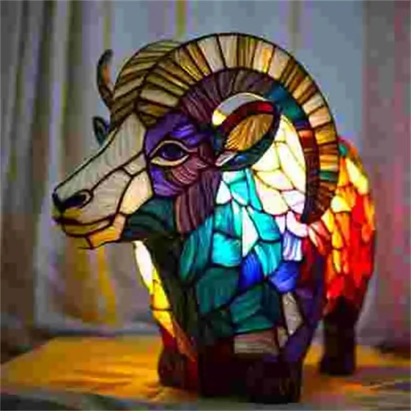 MosaicCritter | Retro veelkleurige hars 3D dierenlamp